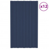 vidaXL Strešné panely 12 ks pozinkovaná oceľ antracitové 80x45 cm 317203