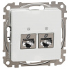 Schneider Electric Slovakia spol. s r.o. Sedna Design - SDD111467S - Dátová zásuvka 2xRJ45 kat. 6A STP - Biela