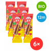 FruchtBar BIO Ovsené duo tyčinky jahoda, banán, jablko 6 x 27 g