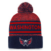 Fanatics Pánska zimná čiapka Washington Capitals Authentic Pro Rink Heathered Cuffed Pom Knit