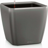 Lechuza Kvetináč QUADRO Premium LS 21 - antracitová metalická