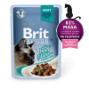Brit Kap.Brit Prem.Cat Delic.Fillets in Gravy with Beef 85g