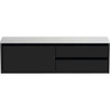 Kúpeľňová skrinka pod umývadlo Sanox Loft čierna matná 161 x 47 x 46 cm