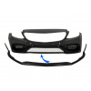 KITT Front Bumper Lip suitable for Mercedes C-Class W205 S205 A205 C205 (2014-2018) Limousine T-Model Coupe Cabriolet Edition 1 Design Matte Black