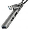 AXAGON HUE-STA USB Hub 4 porty USB-C®, USB-A 5 GBit/s šedá