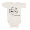 Body krátky rukáv Baby Nellys Made with love béžové