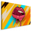 LIPS Obrázok Farebné Retro Pop Art 3D návrhy 120x80 (LIPS Obrázok Farebné Retro Pop Art 3D návrhy 120x80)