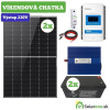 Ostrovný solárny systém 820Wp 200Ah 24V s 30A MPPT regulátorom a 1200W meničom na 230V