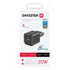 Swissten 20W cestovná nabíjačka UBS-A & USB-C - 22071110 - čierna
