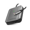 AXAGON CRE-S3C, USB-C 3.2 Gen 1 - SUPERSPEED čtečka karet 3-slot & lun SD/microSD/CF, podpora UHS-II (CRE-S3C)