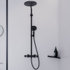 HANSGROHE Raindance Select S Showerpipe nástenný sprchový systém s termostatom, horná sprcha 1jet priemer 240 mm, ručná sprcha 3jet, matná čierna, 27633670