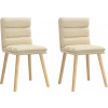 DKD HOME DECOR Stoličky do jedálne 2 ks. Krémová látka
