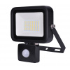 Solight Čierny LED reflektor 50W s pohybovým snímačom WM-50WS-L