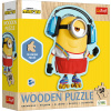TREFL Drevené obrysové puzzle Mimoni: Šialený Mimoň 50 dielikov