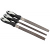 Sada pilníkov na kov 200 mm s rukoväťou, 3-dielna sada, XL-TOOLS