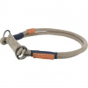 BE NORDIC okrúhly polostahovací kožený obojok, sivá S-M: 40 cm/ 8 mm