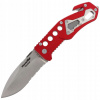 Nôž - Blackfox Rescue Knife Aluminum Red Rescue Folde (Nôž - Blackfox Rescue Knife Aluminum Red Rescue Folde)