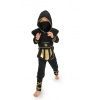 Kostým ninja, čierny, veľkosť 116-128 cm