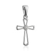 Zlatý prívesok Vyrezaný krížik so zirkónom
