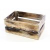 Drevená debnička VINTAGE DIVERO hnedá - 44 x 28 x 19 cm