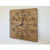 Drevené štvorcové hodiny Design (Designové hodiny s tichým chodom 40x40 cm)
