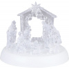 Dekorácia MagicHome Vianoce, betlehem, 7x LED, 3xAAA, akryl, 19,5x14x17,5 cm
