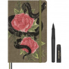 Moleskine Year of the Snake Roses Zberateľská edícia Pero + Zápisník L linajkový