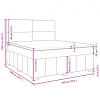 vidaXL Posteľný rám boxspring s matracom čierny 180x200 cm látka - Čierna - 161812-57178