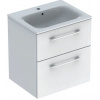 Geberit Selnova Square Umývadlová skrinka 635x588x480mm, s umývadlom, 2 zásuvky,Biela lesk GEB 501.236.00.1