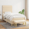 zahrada-XL Boxspring posteľ s matracom krémová 100x200 cm látka 3137378