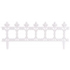Strend Pro Ohrada Gardens F755, 87x34 cm, plastová, biela, mini dekoračný plot, bal. 4 ks