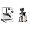 Rancilio Silvia BC, white + Eureka Mignon Zero 65 Speedy, CR chrome