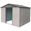 Záhradný domček BestBerg / 7,2 m2 / 301 x 238 x 214 cm / biele drevo / sivá