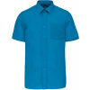 KARIBAN VINTAGE ACE K551 / Pánska košeľa s krátkym rukávom - bright turquoise XL