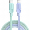 ESSAGER ES-X73 opletaný nabíjací a dátový kábel - USB-C na Lightning - 2 m - mentolovofialový - možnosť vrátiť tovar ZADARMO do 30tich dní