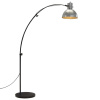 Podlahová lampa 25 W starožitná strieborná 150 cm E27-ForU-371935