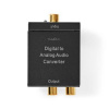 NEDIS digitální audio převodník/ vstup 1x digitální RCA / 1x TosLink/ výstup 1x (2x RCA) / 1x 3,5 mm / černý ACON2510BK