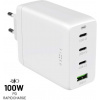 Fixed GaN nabíjačka USB/3× USB-C PD QC 3.0 100 W biela (FIXCG100-3CU-WH) Cestovná nabíjačka