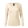 MALFINI PREMIUM MERINO RISE LS 160 / Dámske tričko s dlhým rukávom, merino vlna - mandľová L