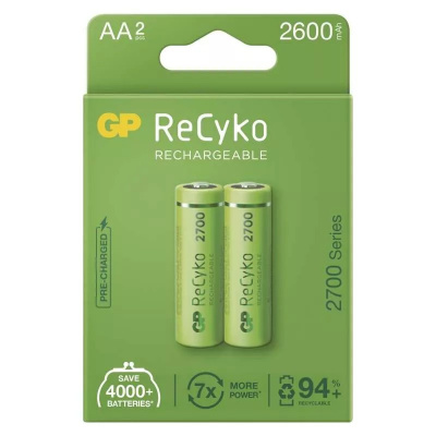batérie GP B2127 ReCyko, 2700mAh, AA, 2ks