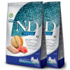 N & D dog OCEAN Adult mini salmon cod & cantaloupe melon 2 x 7 kg