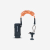 DECATHLON Leash na bodyboard 500 2v1 na zápästie aj biceps oranžový, plug v balení.