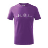 EKG baseball loptička - Tričko detské bavlnené - 104-110cm / 3-4 roky ( Fialová )