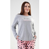 Vienetta Dámske pyžamo dlhé Simona: šedá 3XL