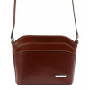 MiaMore Kožená hnedá dámska crossbody kabelka