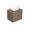 Swiss aqua technologies Koupelnová skříňka s krycí deskou SAT Cube Way 60x53x46 cm dub Wellington mat CUBE461603DW45