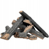 Voľne stojaci biokrb Vevor 12 x 56 x 4,5 cm čierny