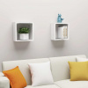 vidaXL Nástenné police v tvare kocky 2 ks biele 30x15x30 cm 806998