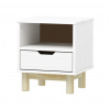 IDEA nábytok Nočný stolík 1 zásuvka BONITO 2 biely lak