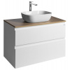 Aqualine ALTAIR II ALTAIR skrinka s doskou 87,5 cm, biela/dub emporio AI290-02
